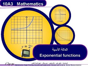 10 A 3 Mathematics Exponential functions Mathematics Proper