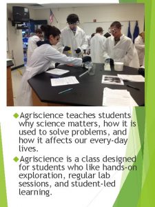 Agriscience teaches students why science matters how it