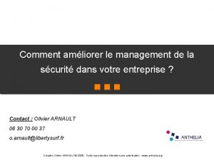 Comment amliorer le management de la scurit dans