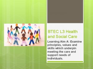 BTEC L 3 Health and Social Care Learning
