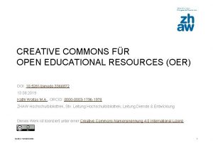 CREATIVE COMMONS FR OPEN EDUCATIONAL RESOURCES OER DOI