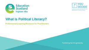 What is Political Literacy Professional Learning Resource for
