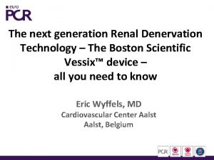 The next generation Renal Denervation Technology The Boston