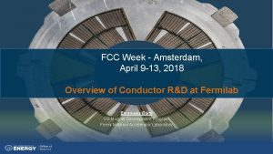 FCC Week Amsterdam April 9 13 2018 Overview