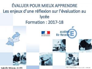 VALUER POUR MIEUX APPRENDRE Les enjeux dune rflexion