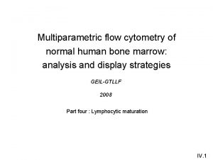 Multiparametric flow cytometry of normal human bone marrow