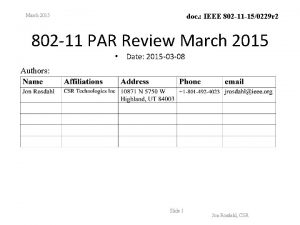 doc IEEE 802 11 150229 r 2 March