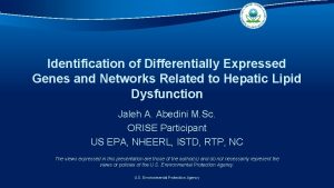 Identification of Differentially Expressed Genes and Networks Related