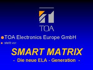 l TOA l bc Electronics Europe Gmb H