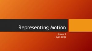 Representing Motion Chapter 2 827 3018 Words to