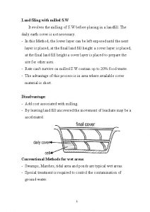 Land filing with milled S W It evolves