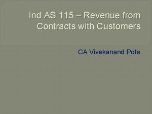 Ind AS 115 Revenue from Contracts with Customers