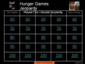 Hunger Games Jeopardy The Tributes The Games Two