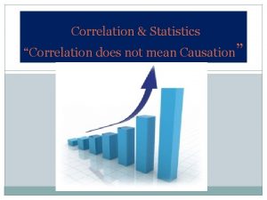 Correlation Statistics Correlation does not mean Causation Target