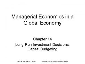 Managerial Economics in a Global Economy Chapter 14