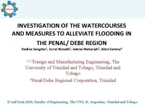 INVESTIGATION OF THE WATERCOURSES AND MEASURES TO ALLEVIATE