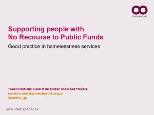 Supporting people with No Recourse to Public Funds