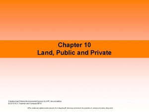Chapter 10 Land Public and Private Friedland Relyea