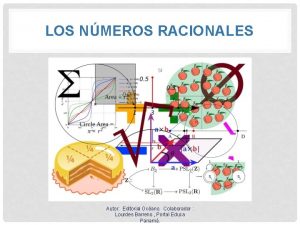 LOS NMEROS RACIONALES Autor Editorial Ocano Colaborador Lourdes