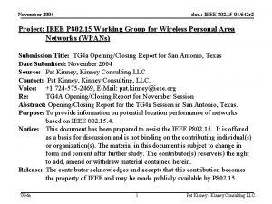 November 2004 doc IEEE 802 15 04642 r