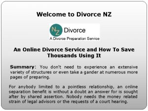 Welcome to Divorce NZ An Online Divorce Service