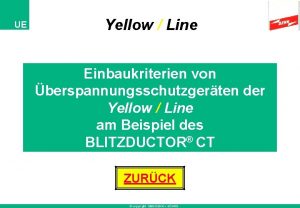 UE Yellow Line Einbaukriterien von berspannungsschutzgerten der Yellow