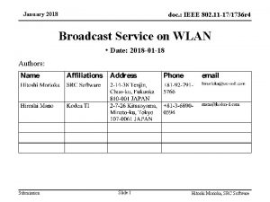 January 2018 doc IEEE 802 11 171736 r