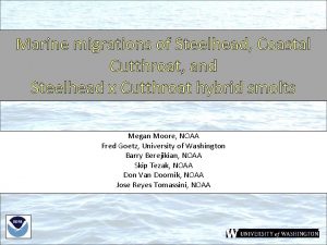 Marine migrations of Steelhead Coastal Cutthroat and Steelhead