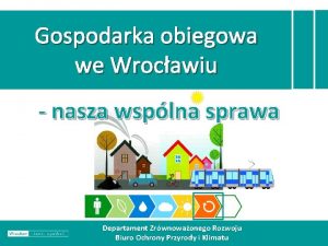 Gospodarka obiegowa we Wrocawiu nasza wsplna sprawa Departament