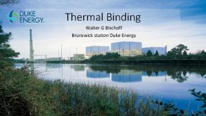 Thermal Binding Walter G Bischoff Brunswick station Duke