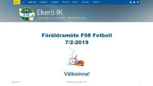 Frldramte F 08 Fotboll 72 2019 Vlkomna 2019