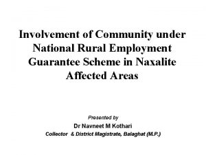 Involvement of Community under National Rural Employment Guarantee