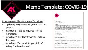 Memo Template COVID19 Management Memorandum Template Updating employees