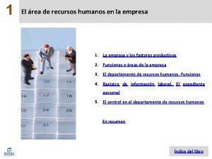 1 El rea de recursos humanos en la