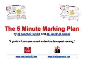 The 5 Minute Marking Plan by Teacher Toolkit