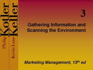 3 Gathering Information and Scanning the Environment Marketing