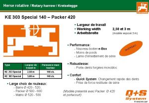 Herse rotative Rotary harrow Kreiselegge KE 303 Special