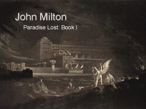 John Milton Paradise Lost Book I Essential Question