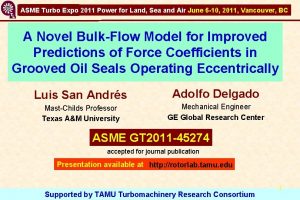 ASME Turbo Expo 2011 Power for Sea and