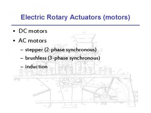 Electric Rotary Actuators motors DC motors AC motors