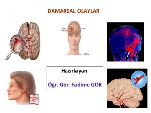 DAMARSAL OLAYLAR Hazrlayan r Gr Fadime GK DAMARSAL