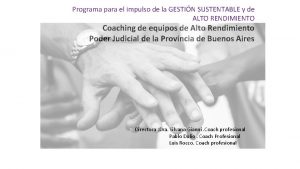 Programa para el impulso de la GESTIN SUSTENTABLE