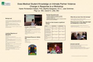 Does Medical Student Knowledge on Intimate Partner Violence