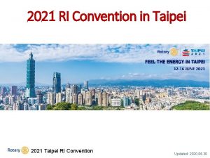 2021 RI Convention in Taipei 2021 Taipei RI