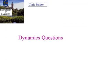 Chris Parkes Dynamics Questions Motion st graph I