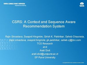 CSRS A Context and Sequence Aware Recommendation System