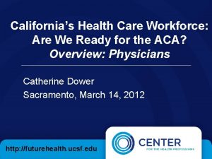 Californias Health Care Workforce Are We Ready for