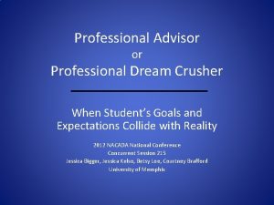 Professional Advisor or Professional Dream Crusher When Students