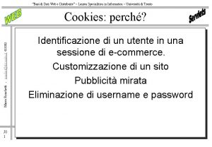 Basi di Dati Web e Distribuite Laurea Specialitica