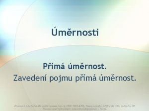 mrnosti Pm mrnost Zaveden pojmu pm mrnost Dostupn